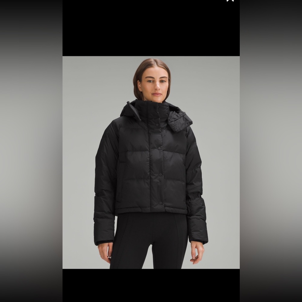 Lululemon Wunder Puff Cropped Jacket Black Size 6